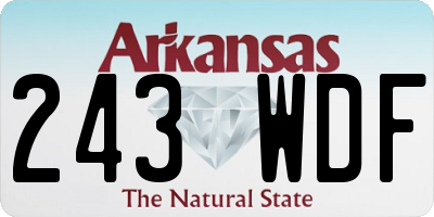 AR license plate 243WDF