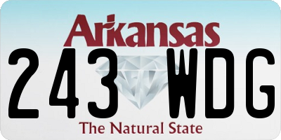 AR license plate 243WDG