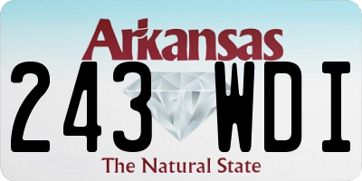 AR license plate 243WDI