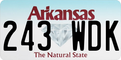 AR license plate 243WDK