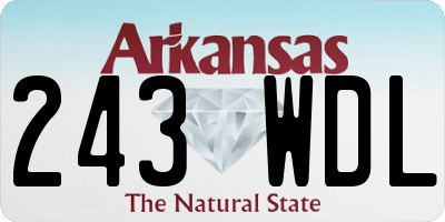 AR license plate 243WDL