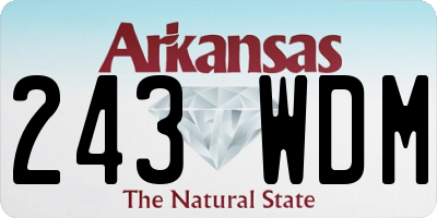 AR license plate 243WDM