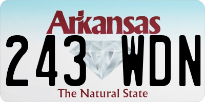 AR license plate 243WDN