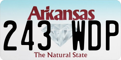 AR license plate 243WDP