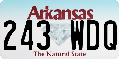 AR license plate 243WDQ
