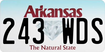AR license plate 243WDS
