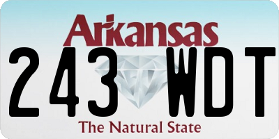 AR license plate 243WDT