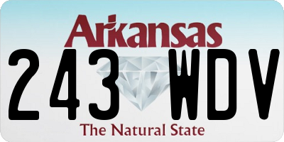 AR license plate 243WDV
