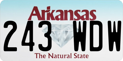 AR license plate 243WDW