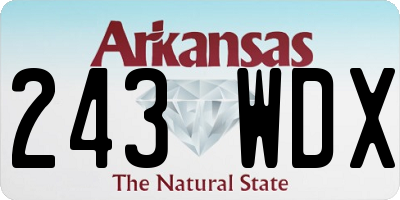 AR license plate 243WDX