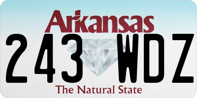 AR license plate 243WDZ