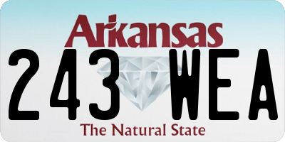 AR license plate 243WEA