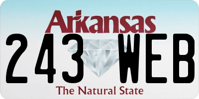 AR license plate 243WEB
