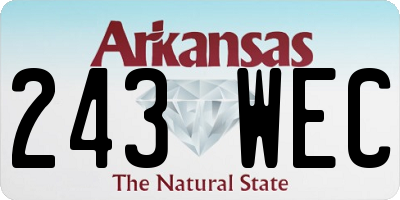 AR license plate 243WEC