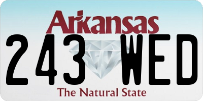 AR license plate 243WED
