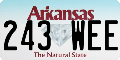 AR license plate 243WEE