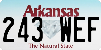 AR license plate 243WEF