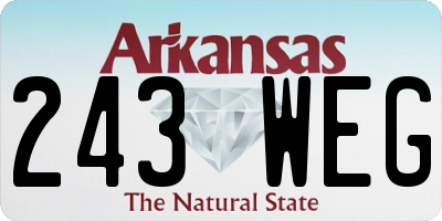 AR license plate 243WEG