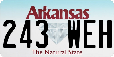 AR license plate 243WEH