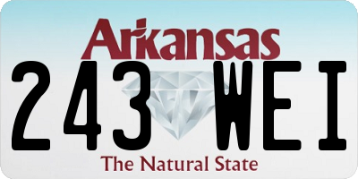 AR license plate 243WEI