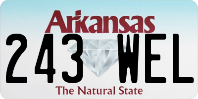 AR license plate 243WEL