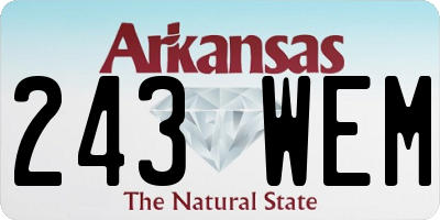 AR license plate 243WEM