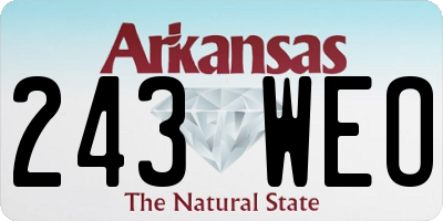AR license plate 243WEO