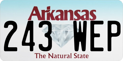 AR license plate 243WEP