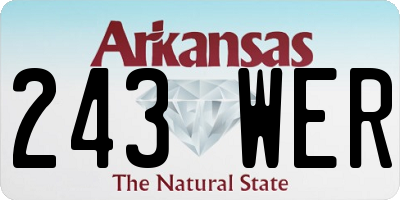 AR license plate 243WER
