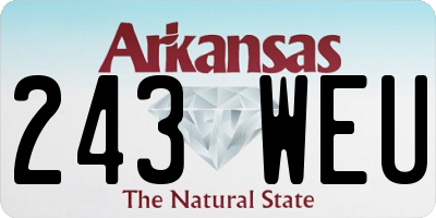 AR license plate 243WEU