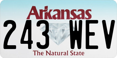AR license plate 243WEV