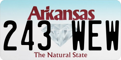 AR license plate 243WEW