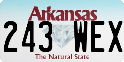 AR license plate 243WEX
