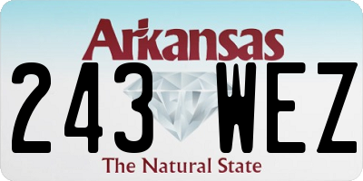 AR license plate 243WEZ