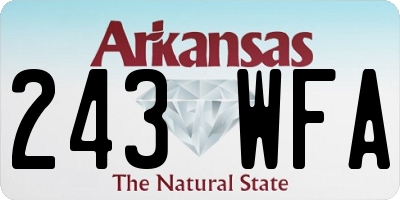 AR license plate 243WFA