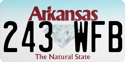 AR license plate 243WFB