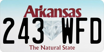 AR license plate 243WFD