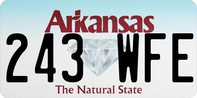 AR license plate 243WFE