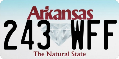 AR license plate 243WFF