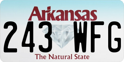 AR license plate 243WFG