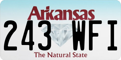 AR license plate 243WFI