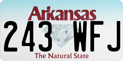 AR license plate 243WFJ