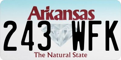 AR license plate 243WFK