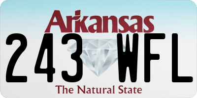 AR license plate 243WFL