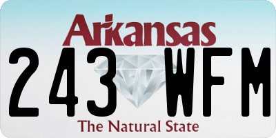 AR license plate 243WFM