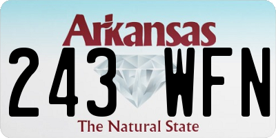 AR license plate 243WFN