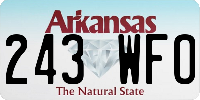 AR license plate 243WFO
