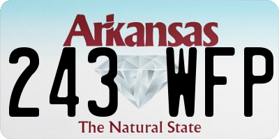 AR license plate 243WFP