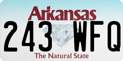 AR license plate 243WFQ