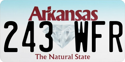 AR license plate 243WFR